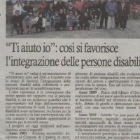 «Ti aiuto io» così si favorisce l'integrazione delle persone disabili da Eco di Biella del 13/09/2011,,