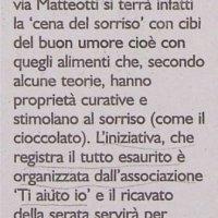 Cena del Sorriso da Eco di Biella del 20/10/2003,,