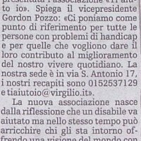 Handicap nasce gruppo di volontariato da La Stampa del 01/04/2003