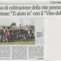 Torna il corso di coltivazione della vite dell'associazione ﻿«Ti aiuto io» con il «Vino del sorriso» da La Provincia del 25/01/2020