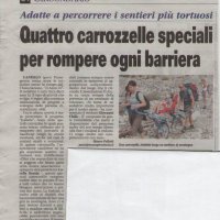Quattro carrozzelle speciali per rompere ogni barriera da La Provincia del 29/03/2014