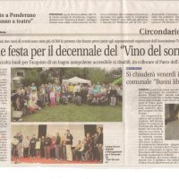 Grande festa per il decennale del «Vino del sorriso» da La Provincia del 26/10/2016